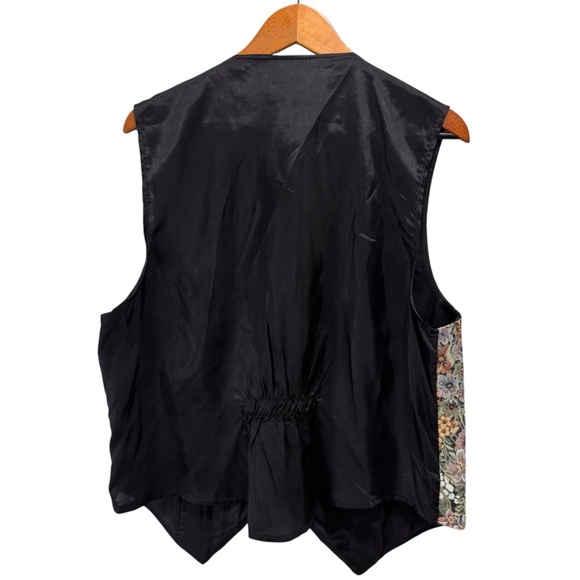 Vintage Cotton Ginny Tapestry Floral Vest Size Small - Picture 7 of 9